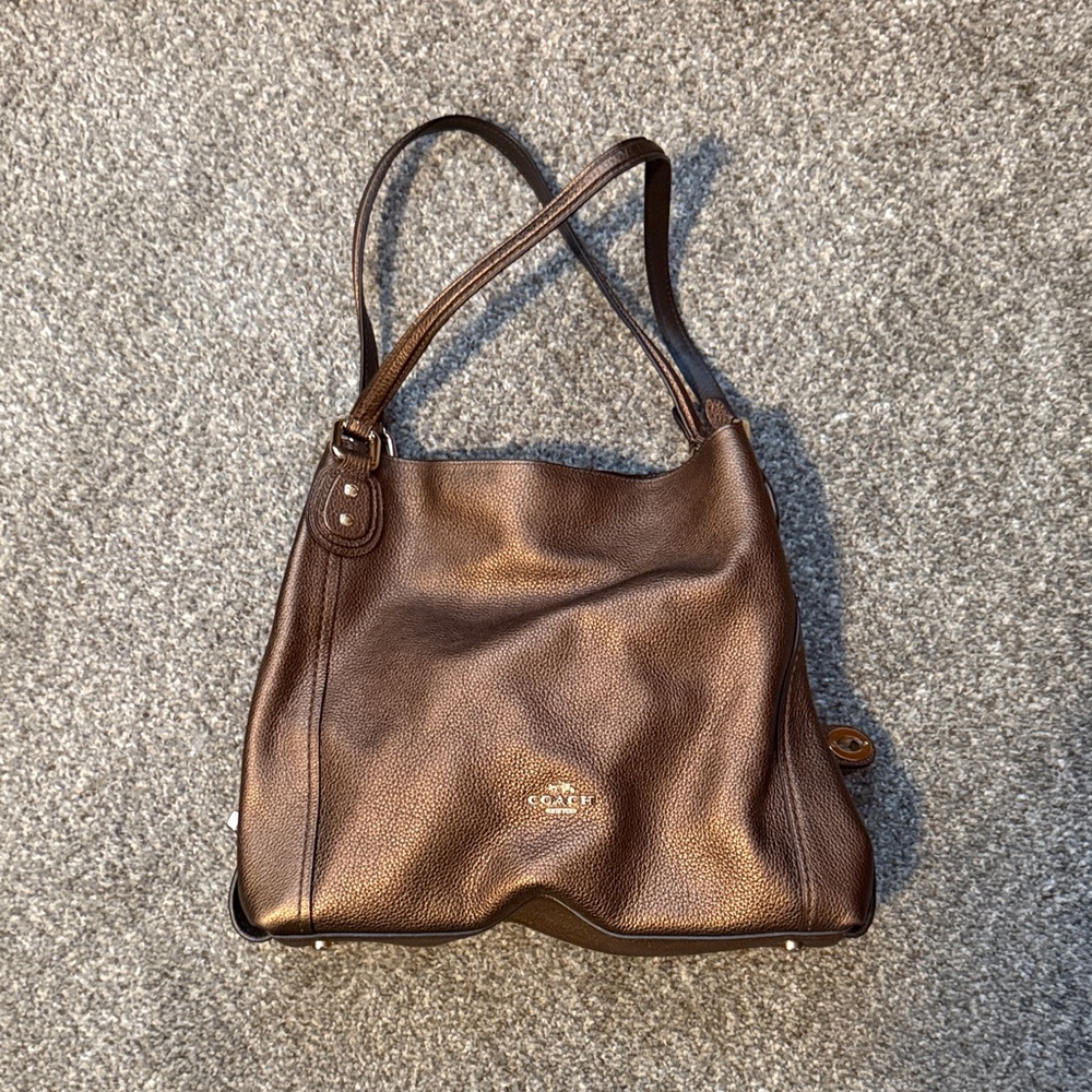 Coach Metallic Brown Shoulder Bag